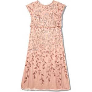 Adrianna Papell, Blouson Beaded Long Dress, Blue Multi, 10(Rose Gold)