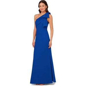 Adrianna Papell Women’s Stretch Crepe Long Dress(Violet Cobalt)