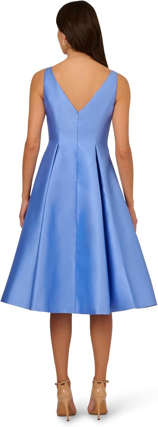 image:imageAdrianna Papell Sleeveless Tea Length Dress Desert FlowerElectric Ice