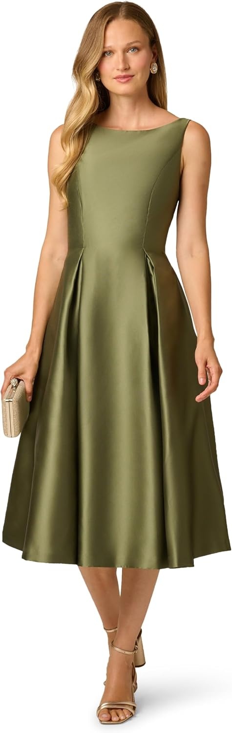image:imageAdrianna Papell Sleeveless Tea Length Dress Desert FlowerJungleoliv