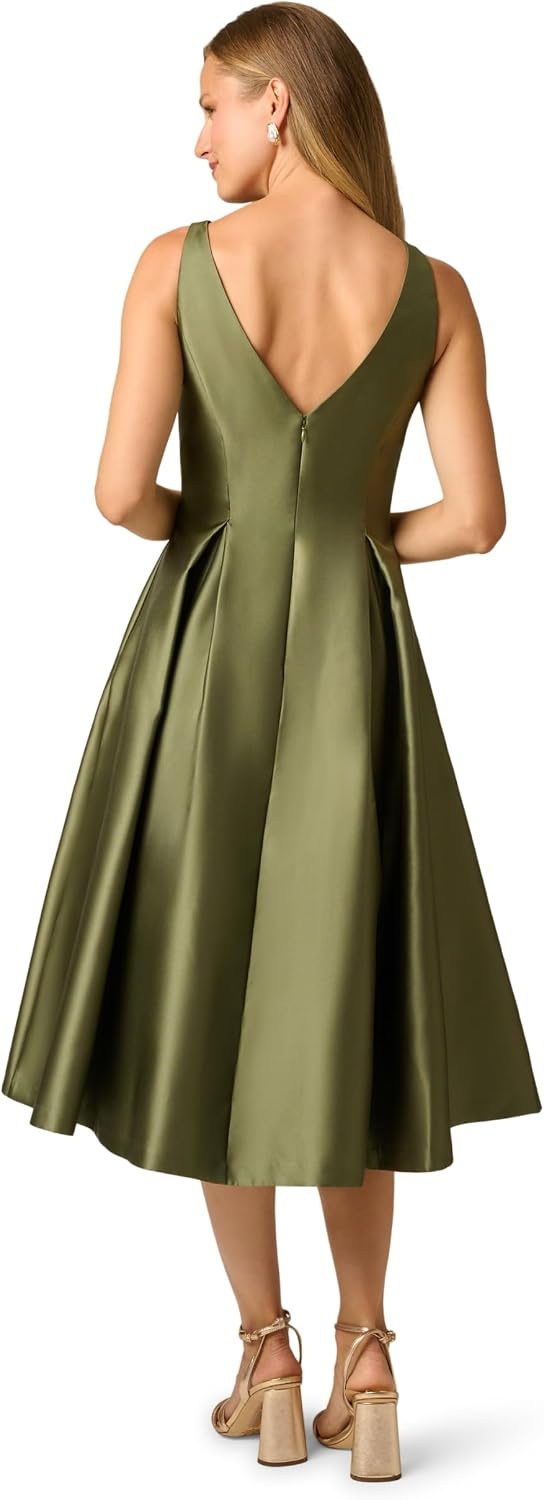image:imageAdrianna Papell Sleeveless Tea Length Dress Desert FlowerJungleoliv