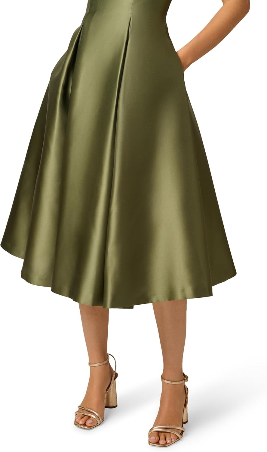 image:imageAdrianna Papell Sleeveless Tea Length Dress Desert FlowerJungleoliv