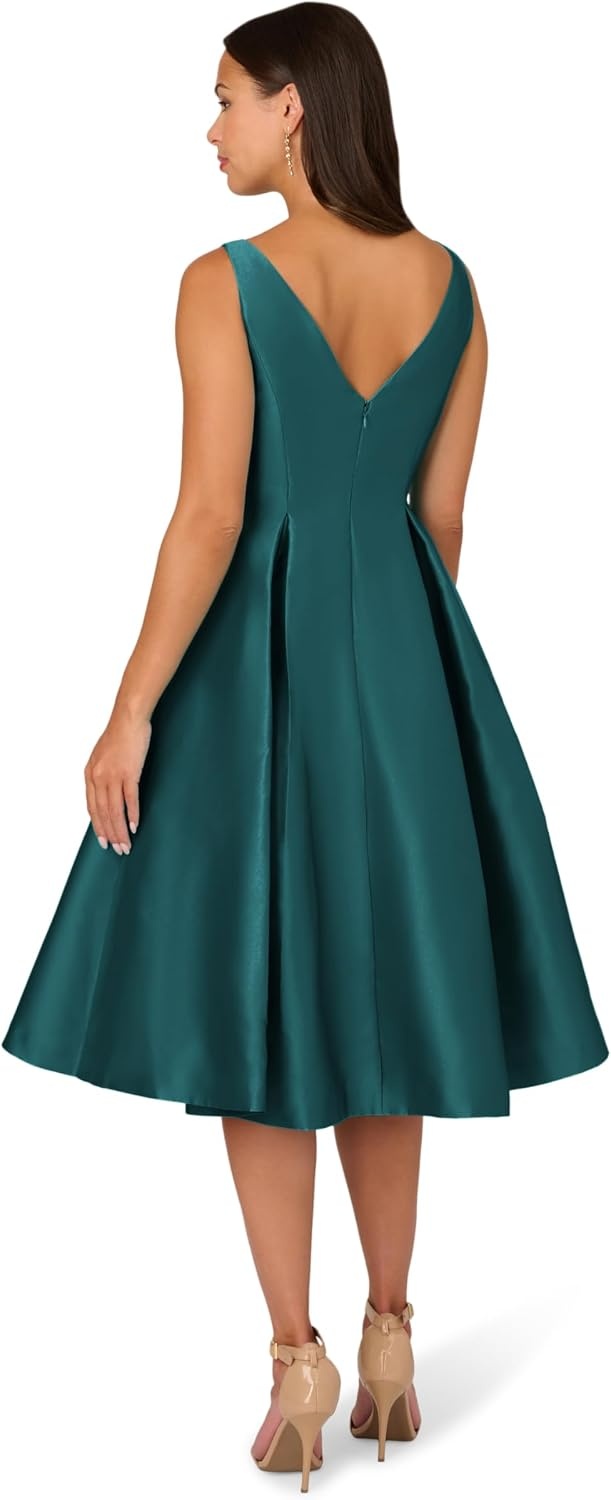 image:imageAdrianna Papell Sleeveless Tea Length Dress Desert FlowerLily Teal