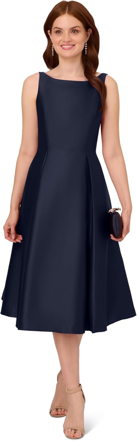 image:imageAdrianna Papell Sleeveless Tea Length Dress Desert FlowerMidnight