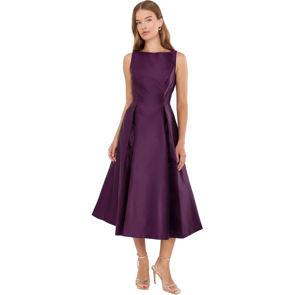 image:imageAdrianna Papell Sleeveless Tea Length Dress Desert FlowerPinot Noir