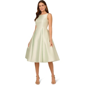 Adrianna Papell Sleeveless Tea Length Dress, Desert Flower(Aloe Mist)