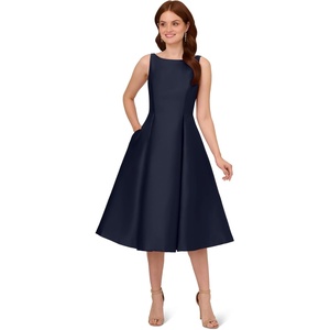 Adrianna Papell Sleeveless Tea Length Dress, Desert Flower(Midnight)